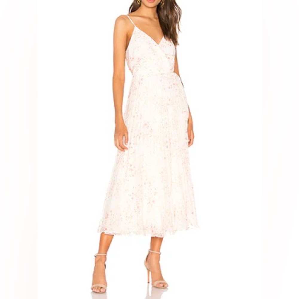 1. STATE Pleated Wrap Dress in New Ivory